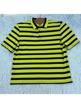 Tehama Striped Golf Polo Shirt Men’s XXL Performance Golf Club Short Sleeve